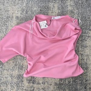 One sleeve pink shirt!